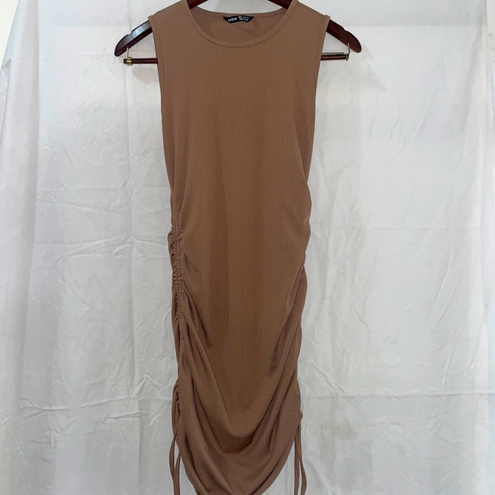 Ribbed body con dress.
